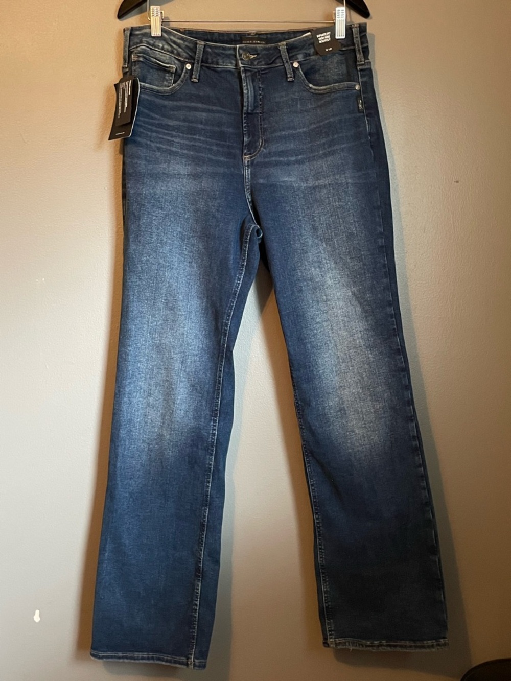 NWT Silver Jeans Sz 1X L33 Infinite Fit High Rise Bootcut Plus Size Ret $98!
